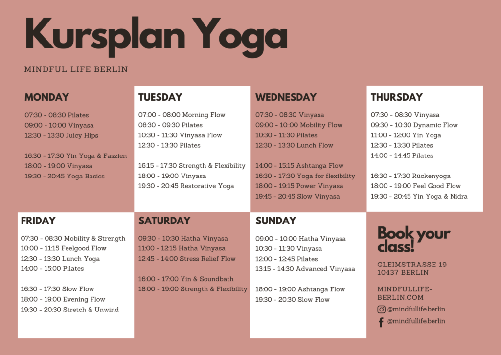 Yoga Kursplan