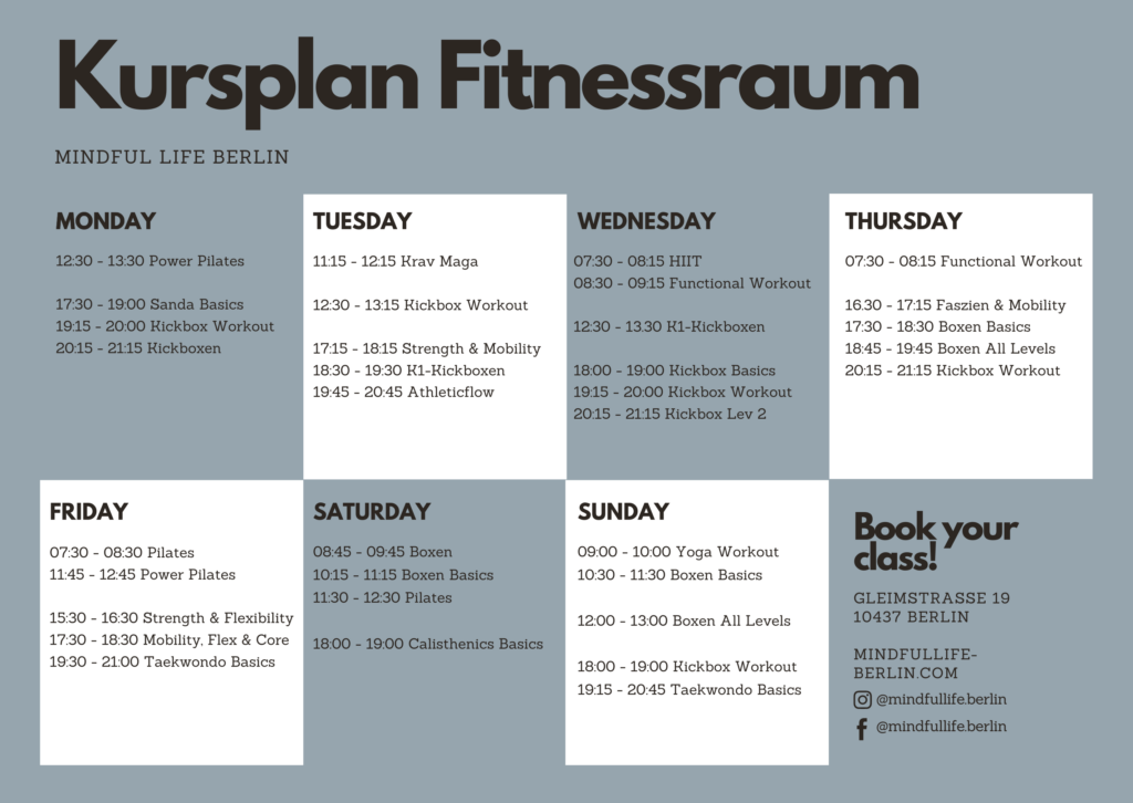Fitness Kursplan